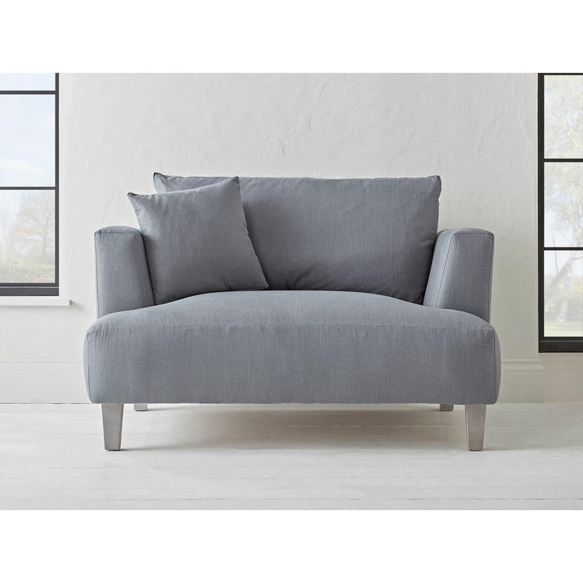 Palma Love Seat – Eucalyptus Wide Cotton Stripe – image 8