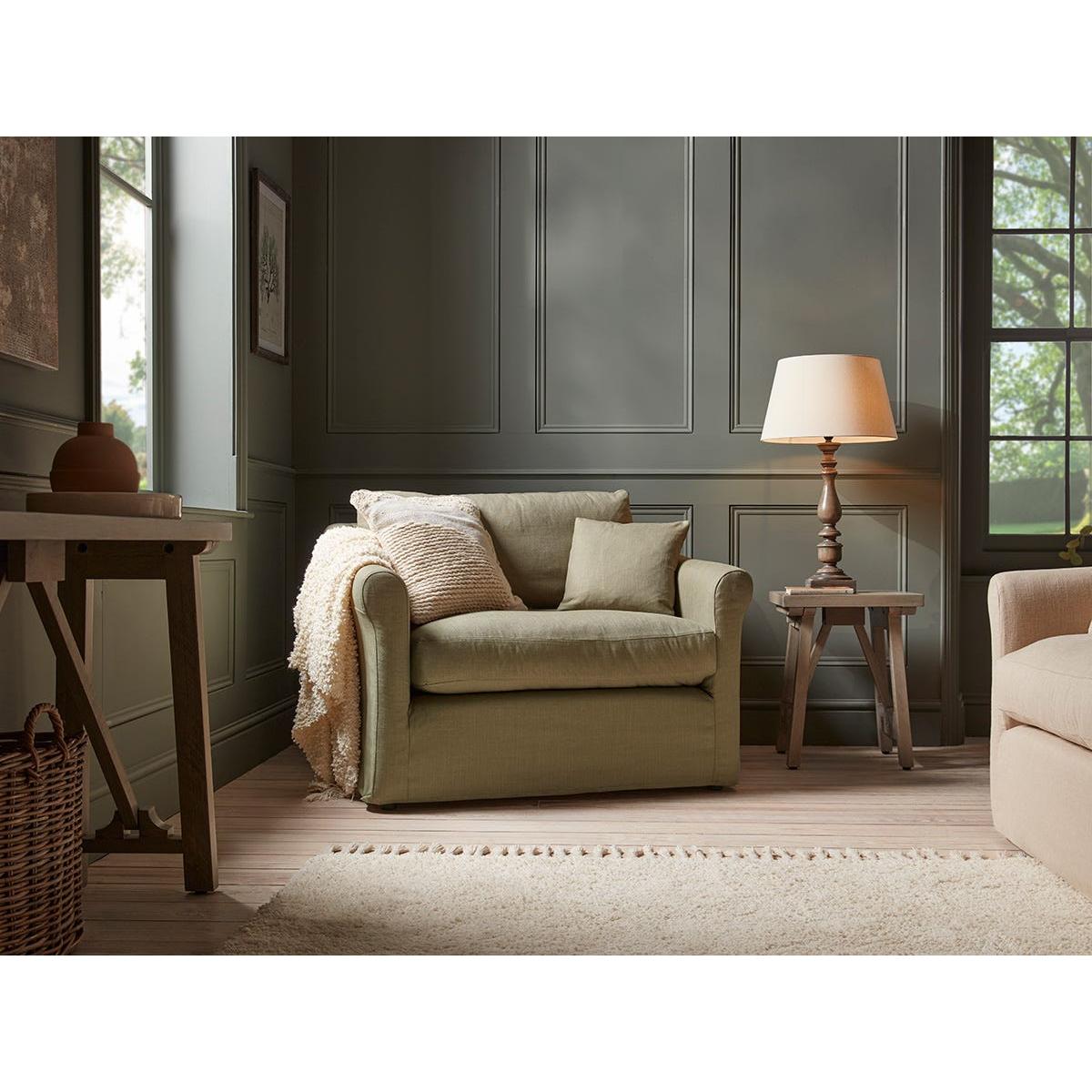 Silves Love Seat – Seashell Opulent Cotton Velvet – image 2