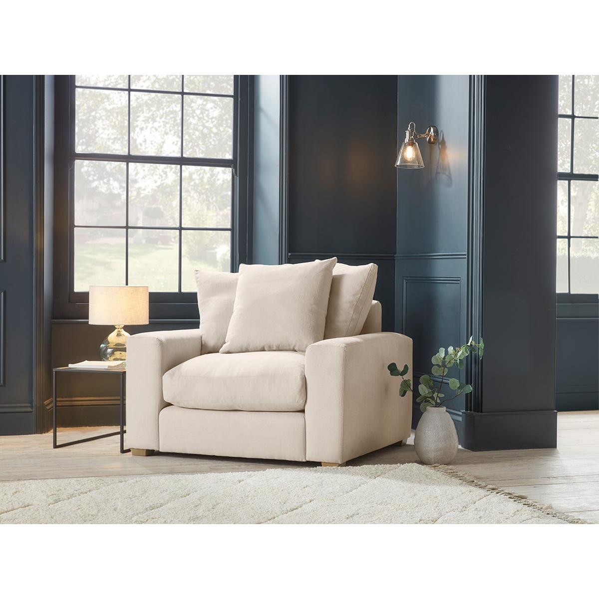 Lyon Loveseat – Ivory Herringbone – image 2