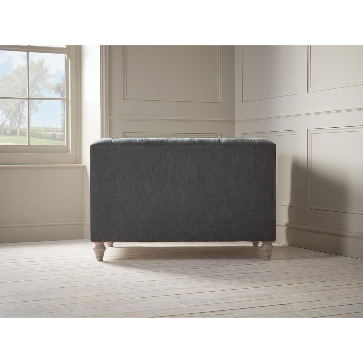 Sarnia Love Seat – Pale Stone Opulent Cotton Velvet – image 9