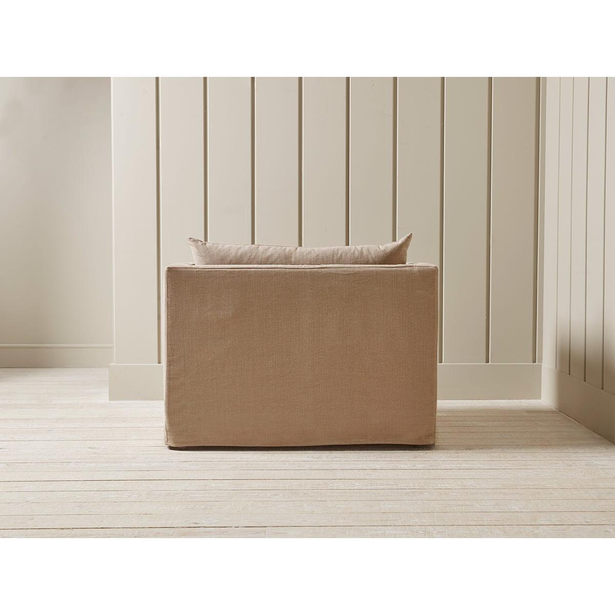 Colmar Loveseat – Dusky Blue Cotton Stripe – image 4