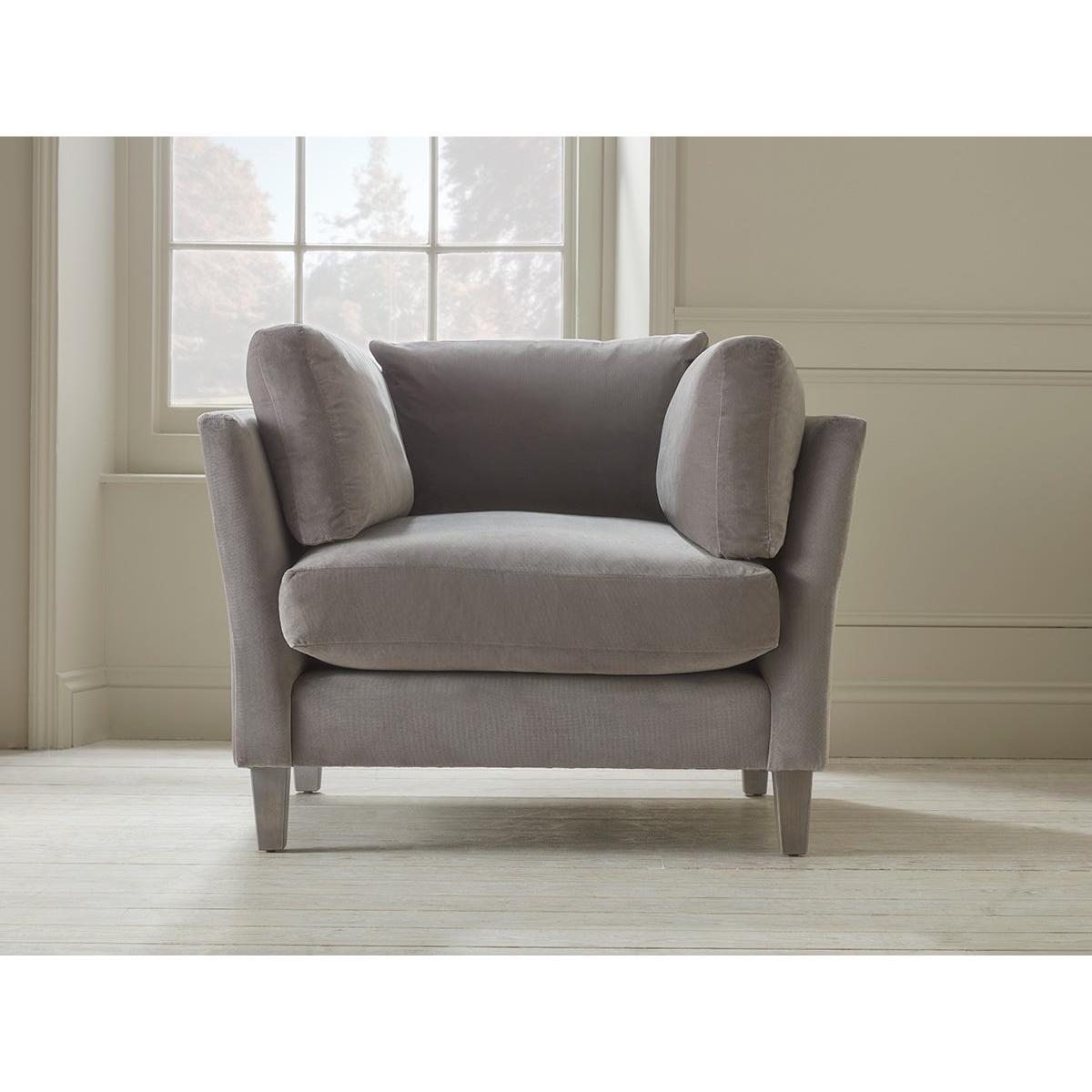 Dinan Loveseat – Mink Grey Opulent Cotton Velvet – image 6