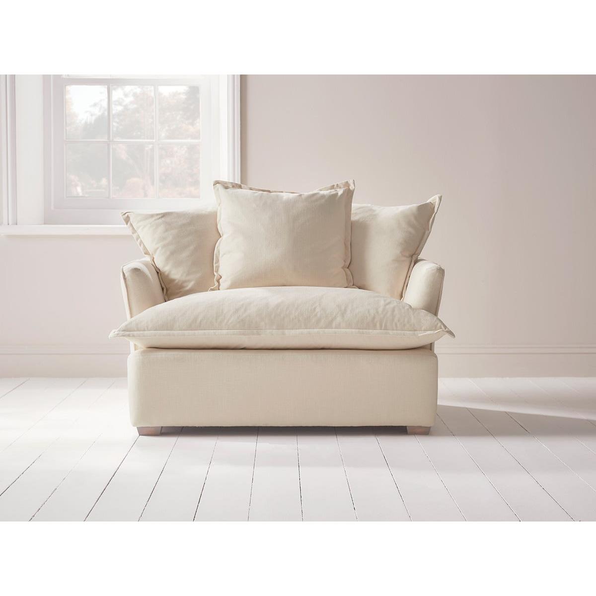 Umea Love Seat – Peony Wide Cotton Stripe – image 7