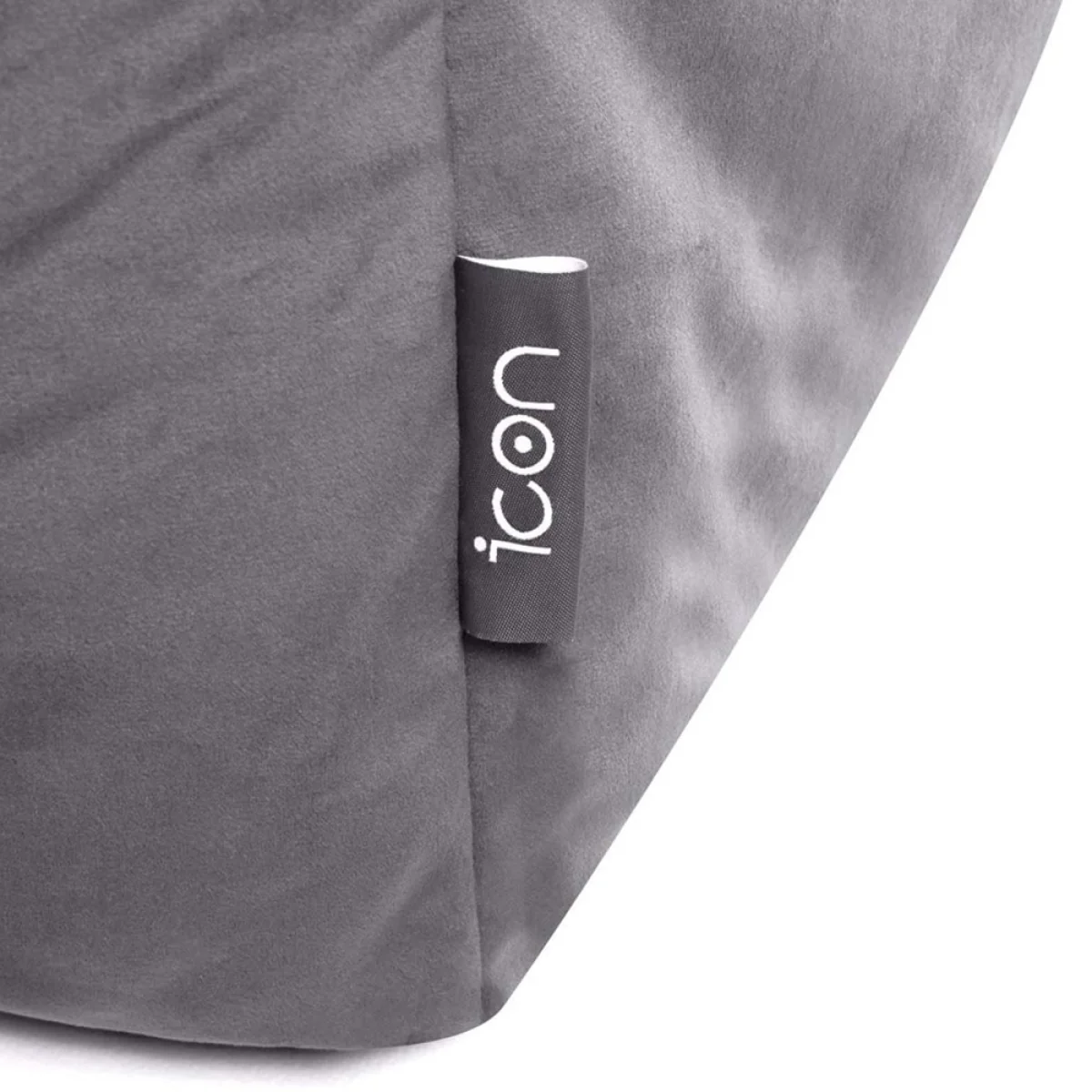 Icon Milano Velvet Loveseat Bean Bag - Charcoal Grey – image 7