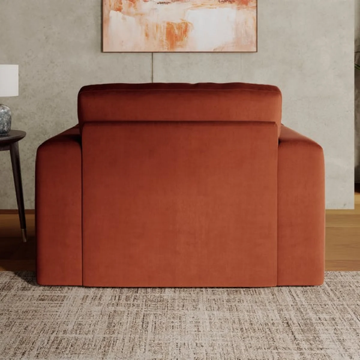 Abel Matte Velvet Snuggle Chair – image 2