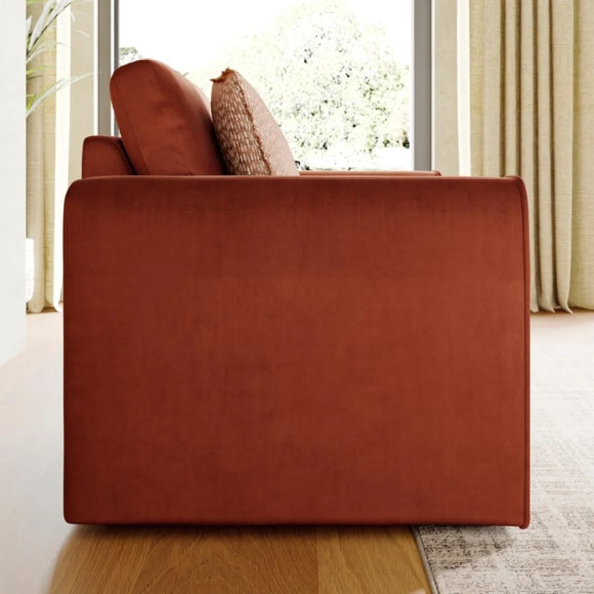 Abel Matte Velvet Snuggle Chair – image 3