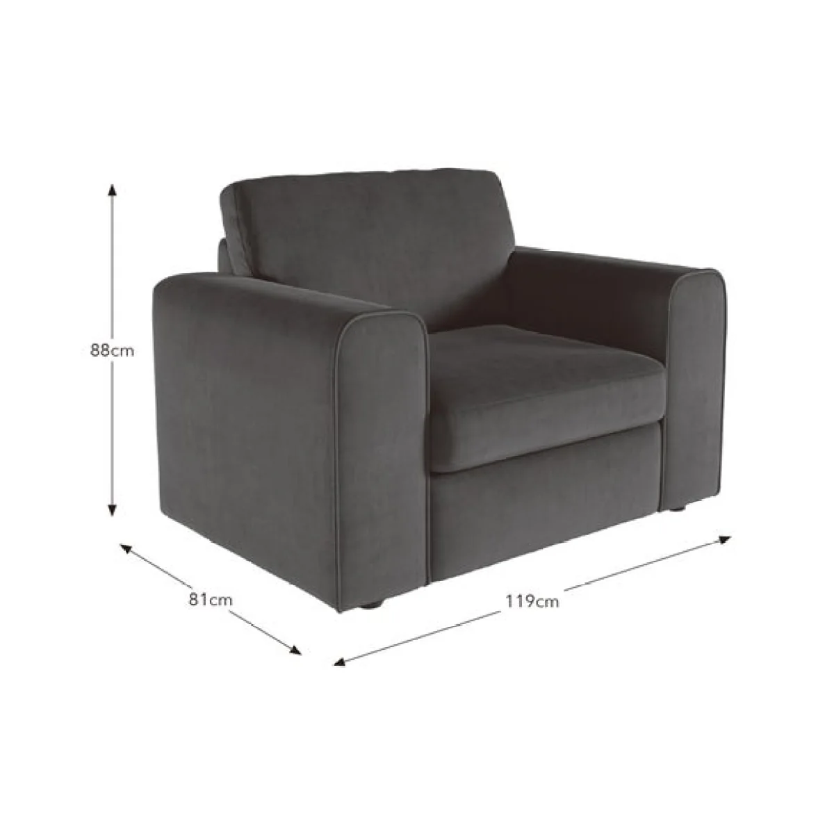 Abel Matte Velvet Snuggle Chair – image 9