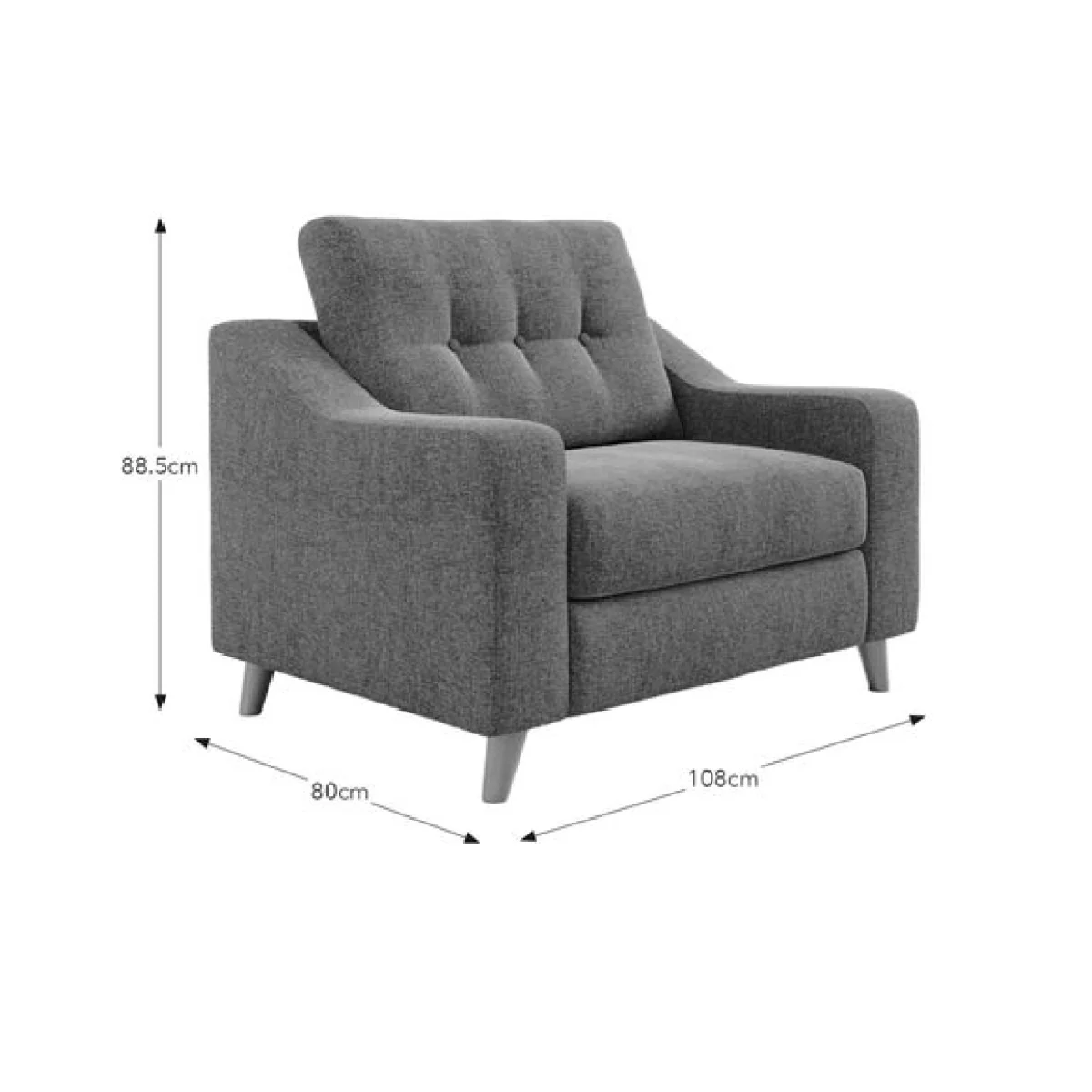 Baxter II Soft Texture Chenille Snuggle Chair – image 9