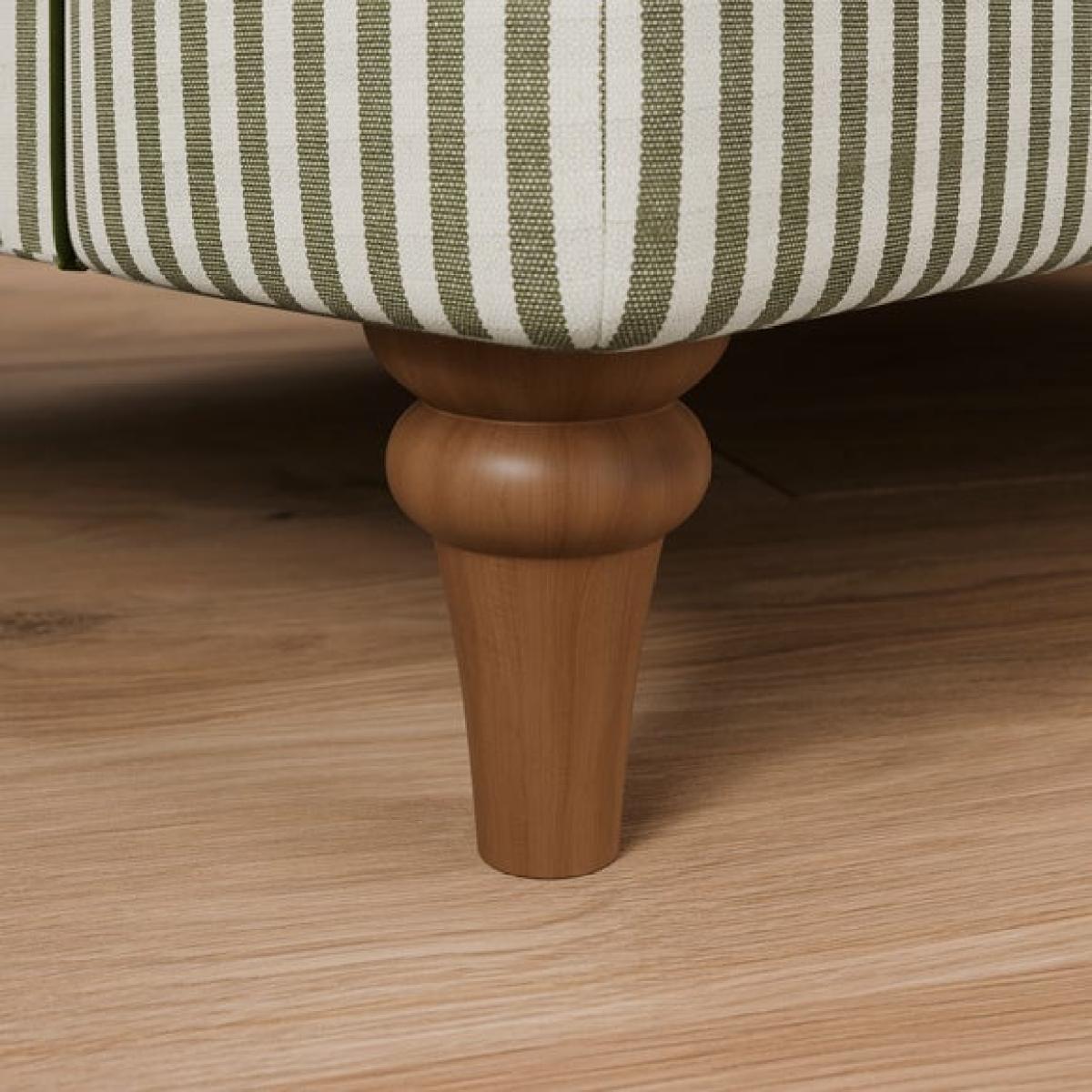 Beatrice II Woven Stripe Velvet Mix Snuggle Chair – image 5