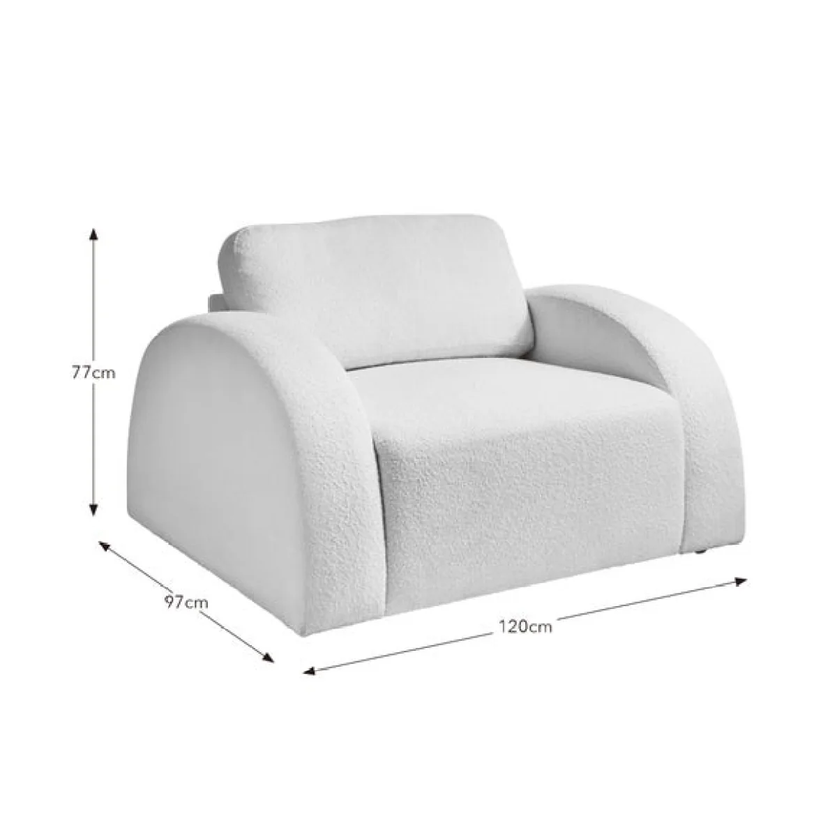 Yinka IIori Half Moon Boucle Snuggle Chair – image 9