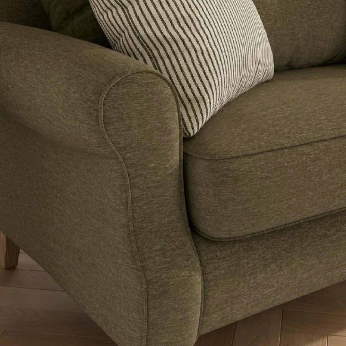 Millie Herb Green Chenille Combo Scatter Back Love Seat – image 3