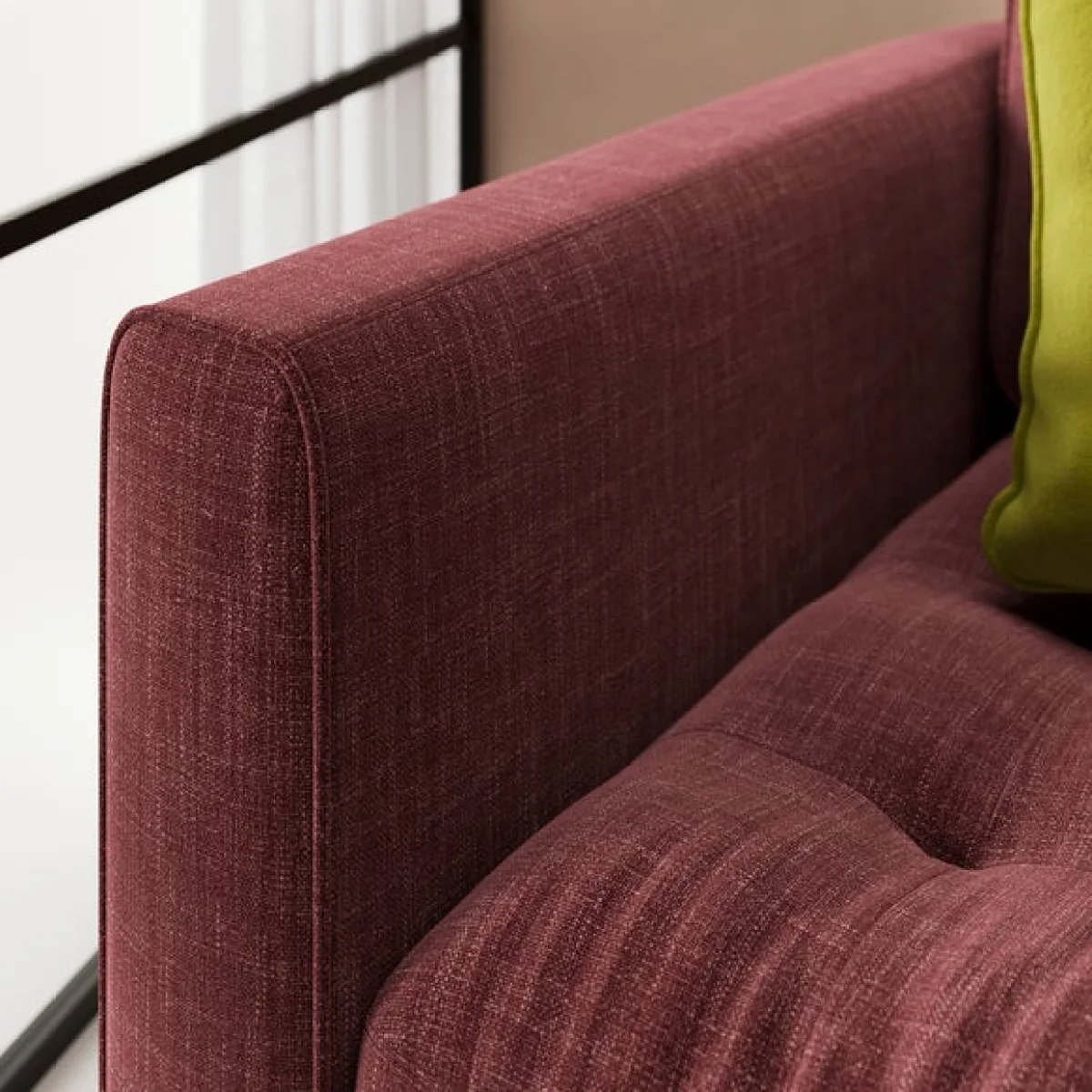 Zoe II Faux Linen Snuggle Chair – image 4