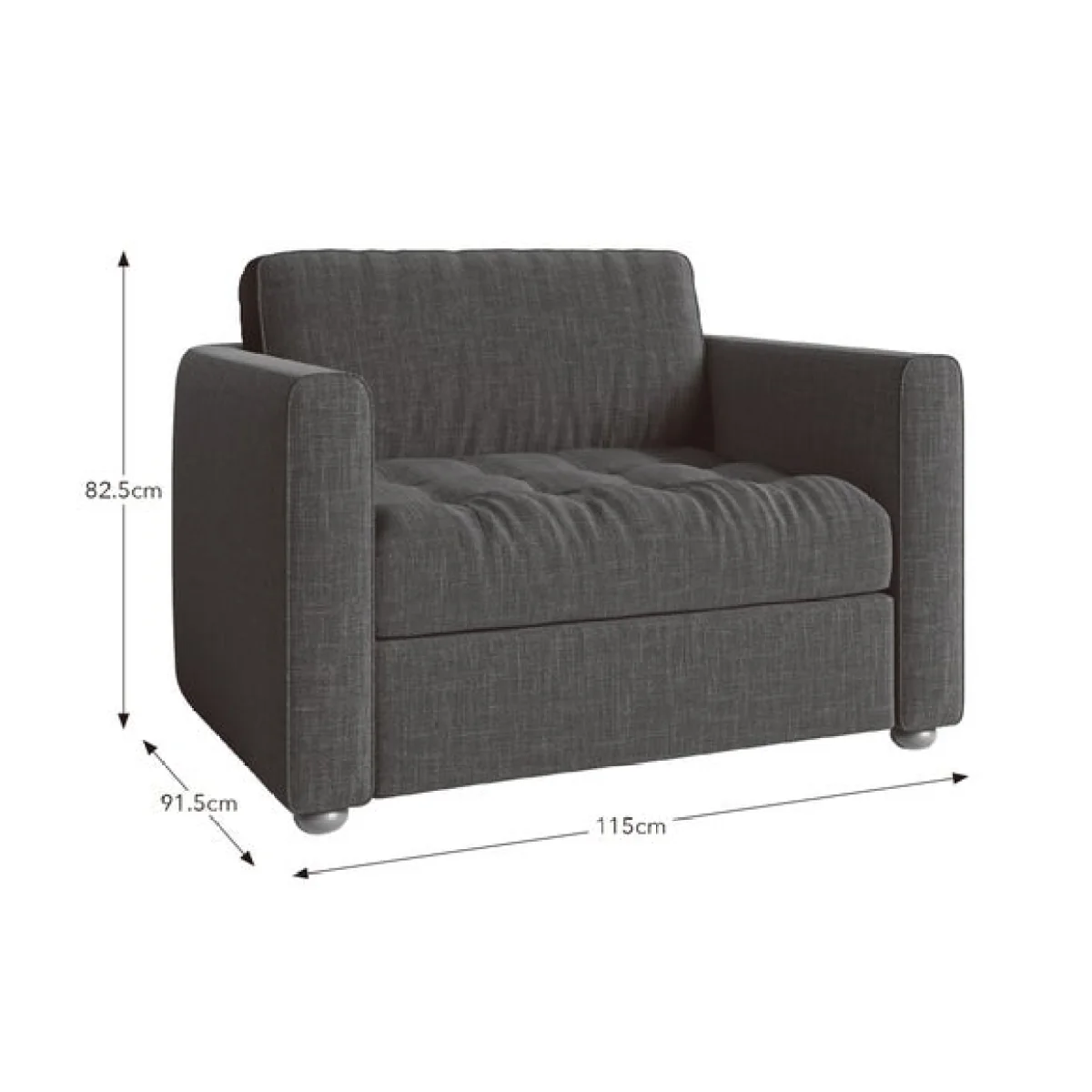 Zoe II Faux Linen Snuggle Chair – image 9