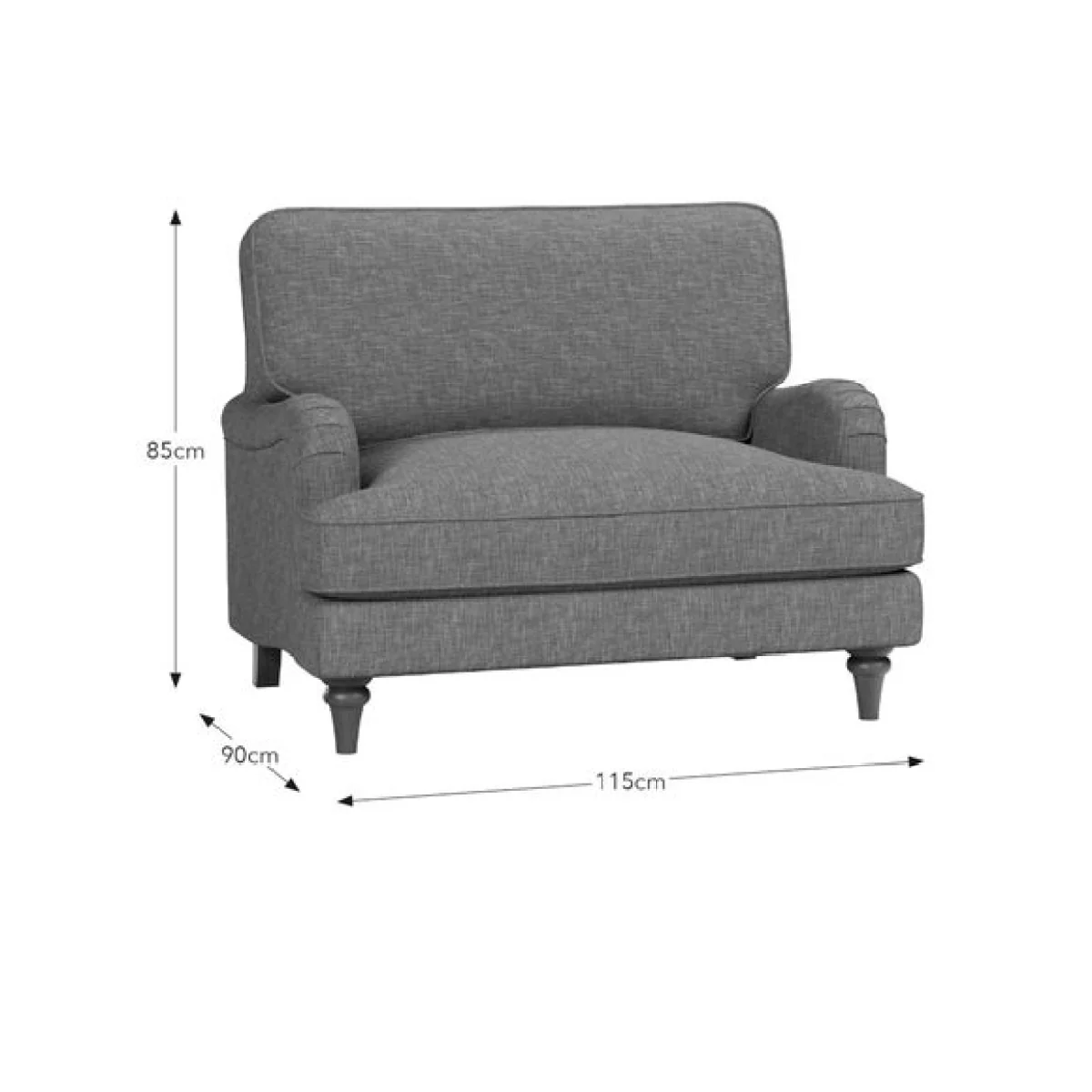 Beatrice II Faux Linen Snuggle Chair – image 9