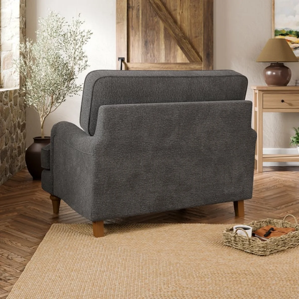 Beatrice II Soft Tonal Chenille Snuggle Chair – image 2