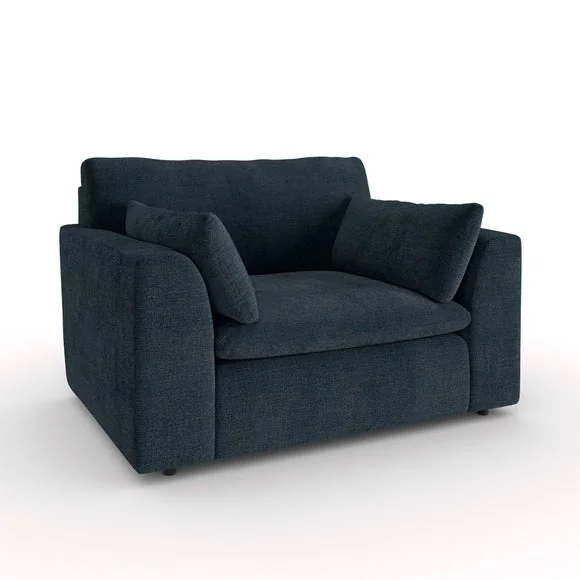 Aspen Textured Faux Linen Snuggle Chair – image 8