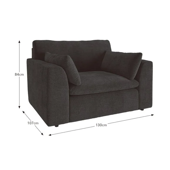 Aspen Textured Faux Linen Snuggle Chair – image 9
