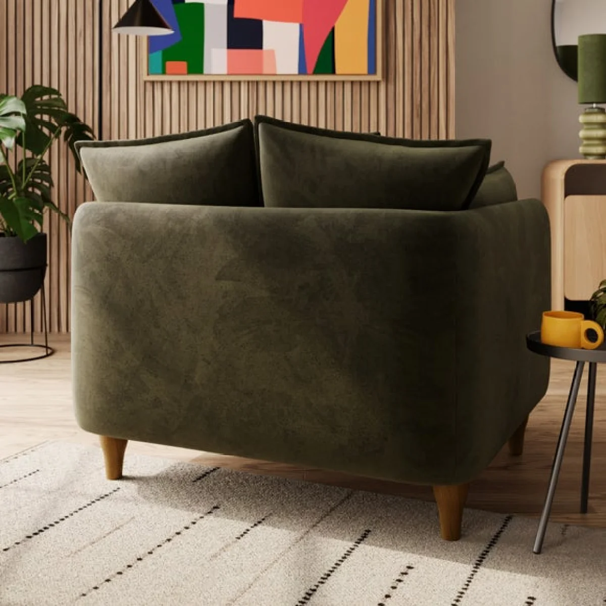 Armitage Scatter Back Velvet Snuggle Chair – image 2