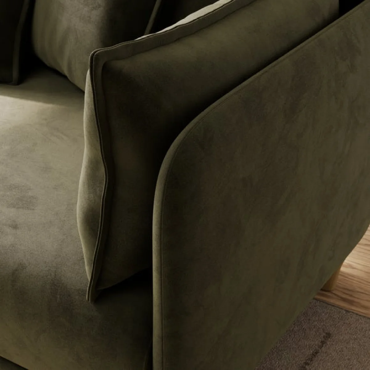 Armitage Scatter Back Velvet Snuggle Chair – image 3