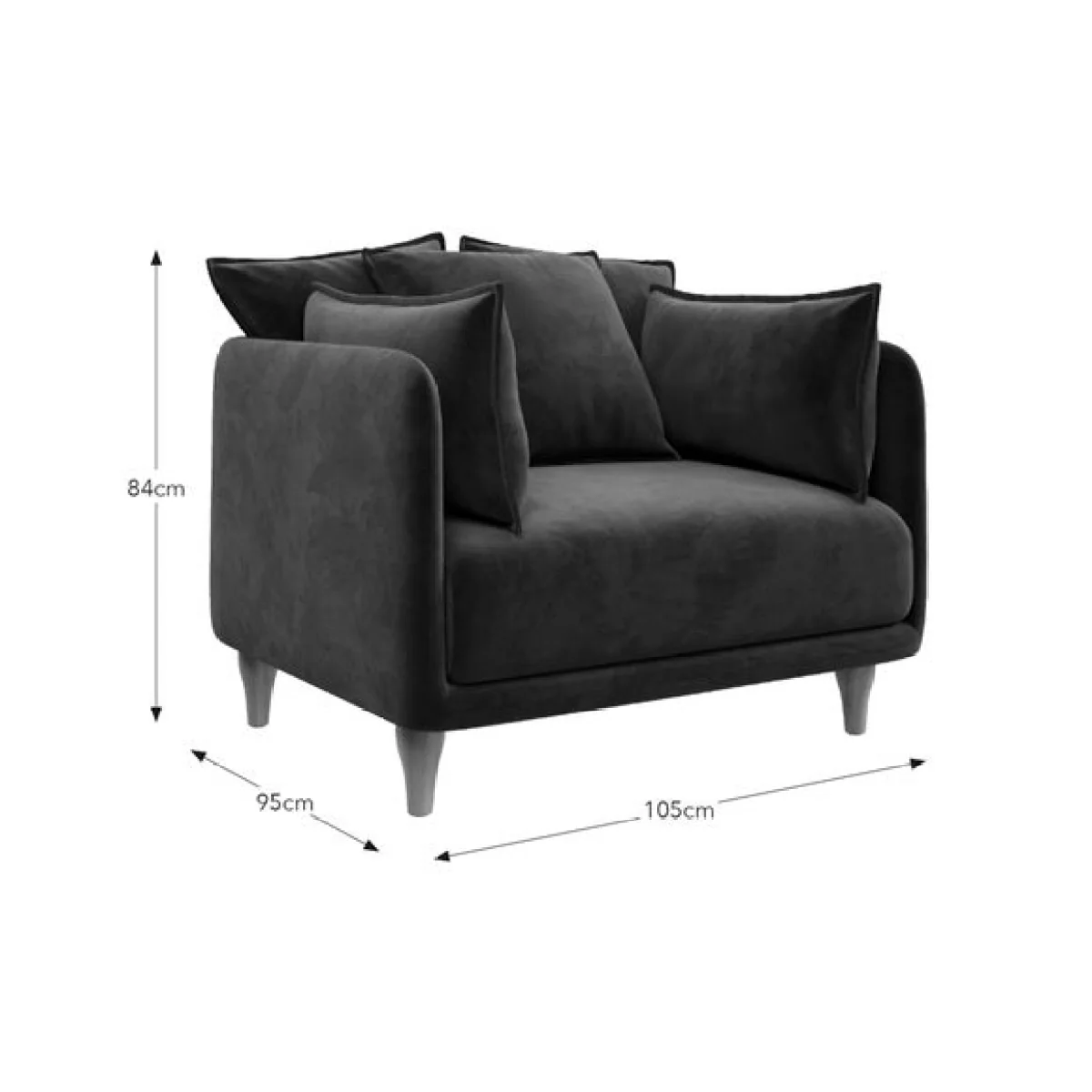Armitage Scatter Back Velvet Snuggle Chair – image 8