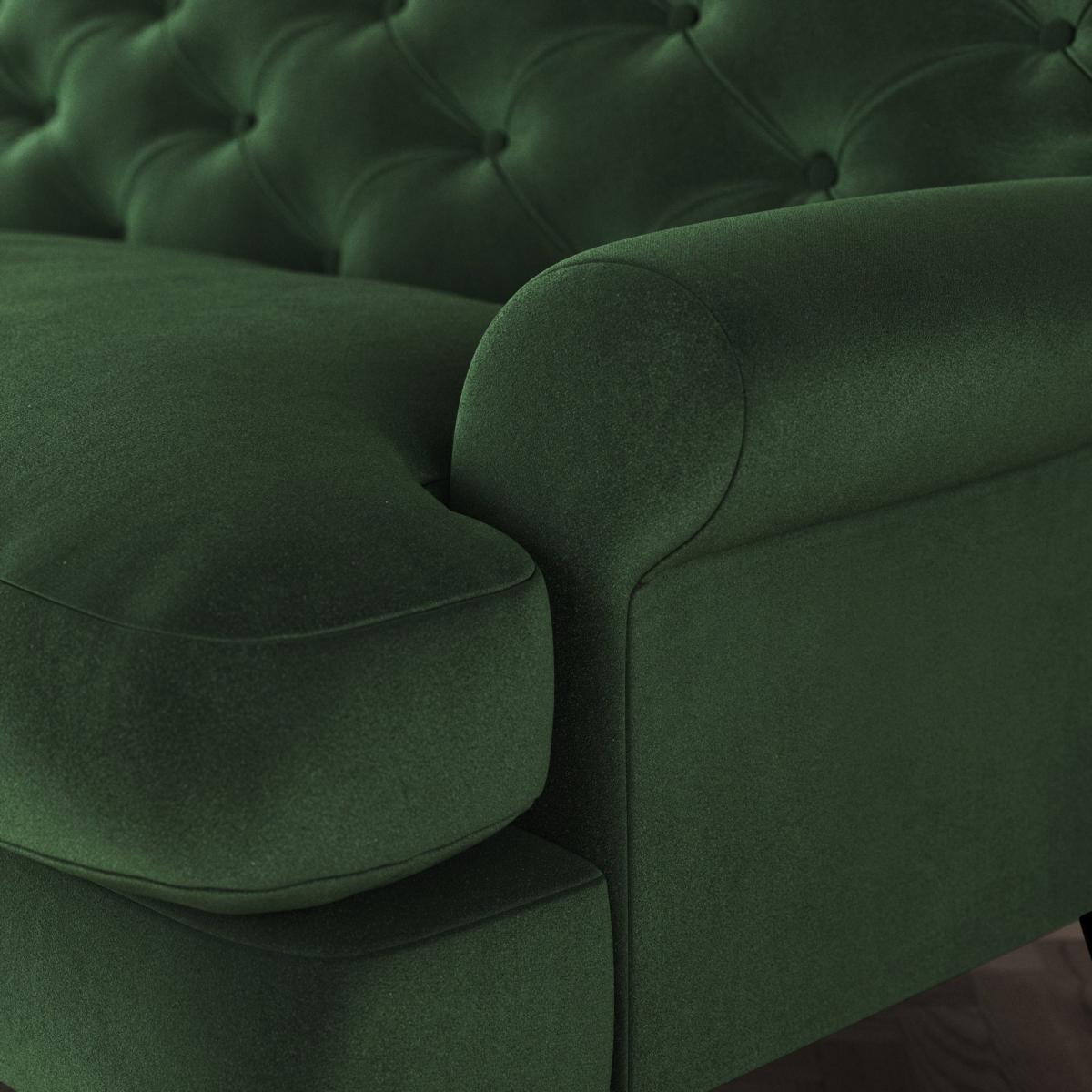 Canterbury Snuggle Chair Cosy Velvet Bottle Green – image 5