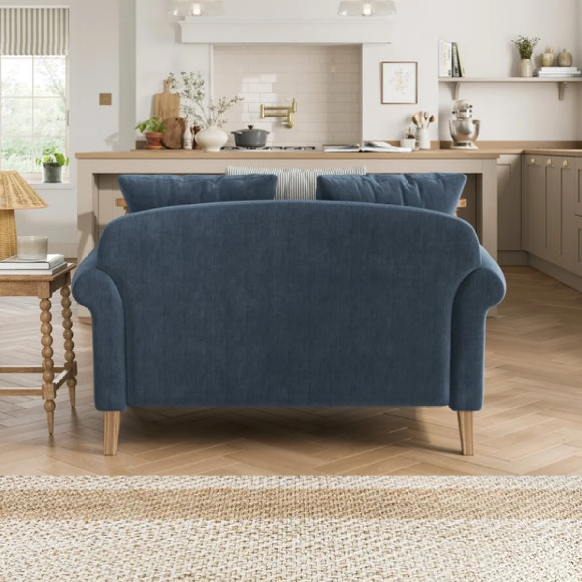 Millie Denim Chenille Combo Scatter Back Love Seat – image 2