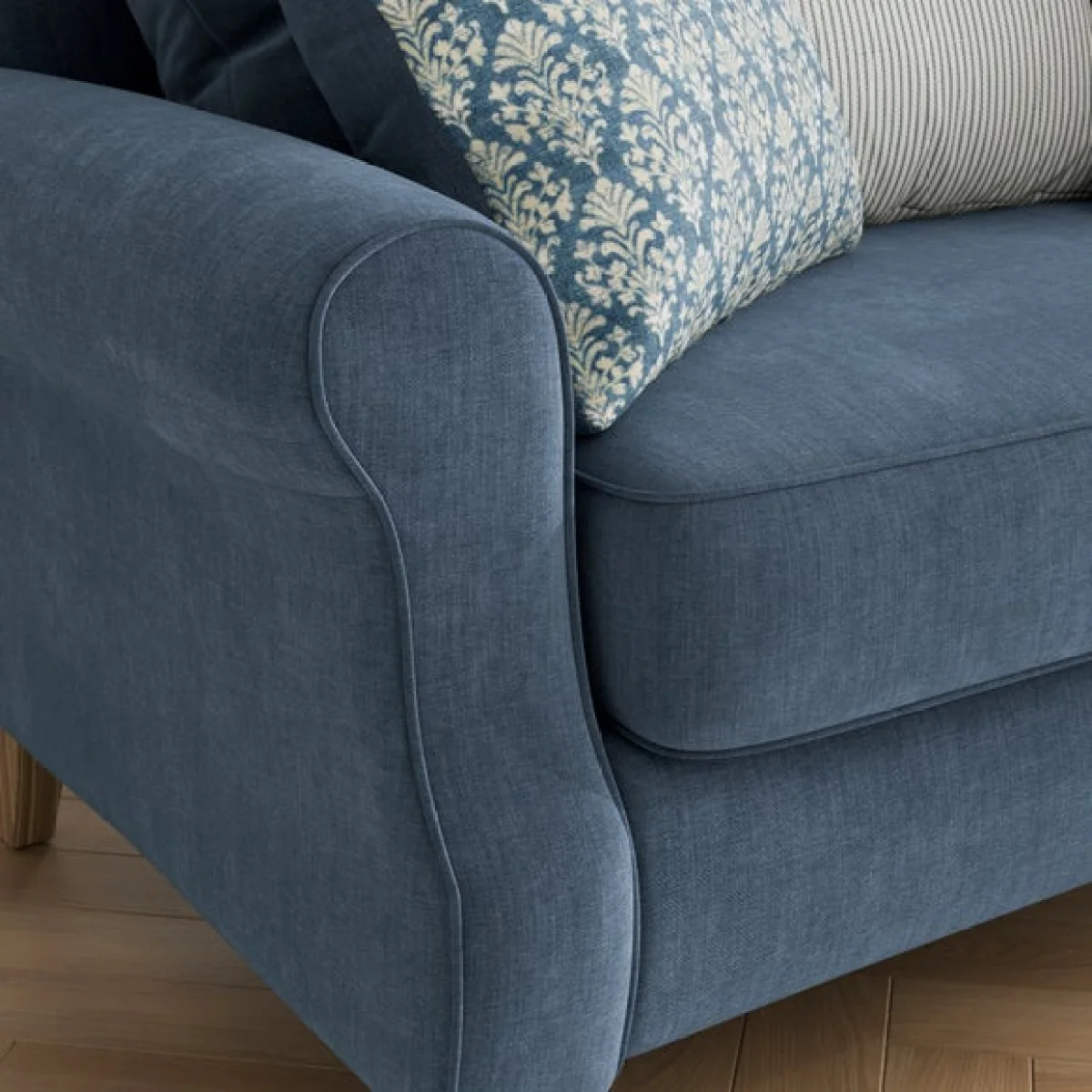 Millie Denim Chenille Combo Scatter Back Love Seat – image 4