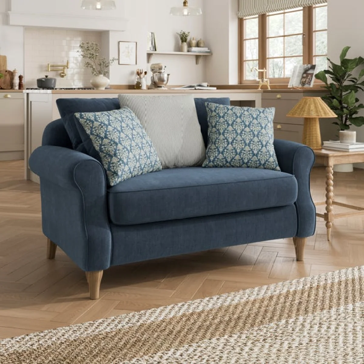 Millie Denim Chenille Combo Scatter Back Love Seat – image 9