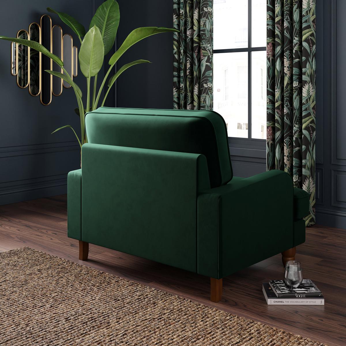 Beatrice Snuggle Sofa, Matte Velvet Bottle Green – image 2
