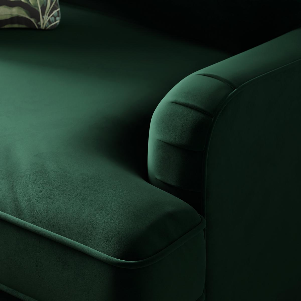 Beatrice Snuggle Sofa, Matte Velvet Bottle Green – image 3