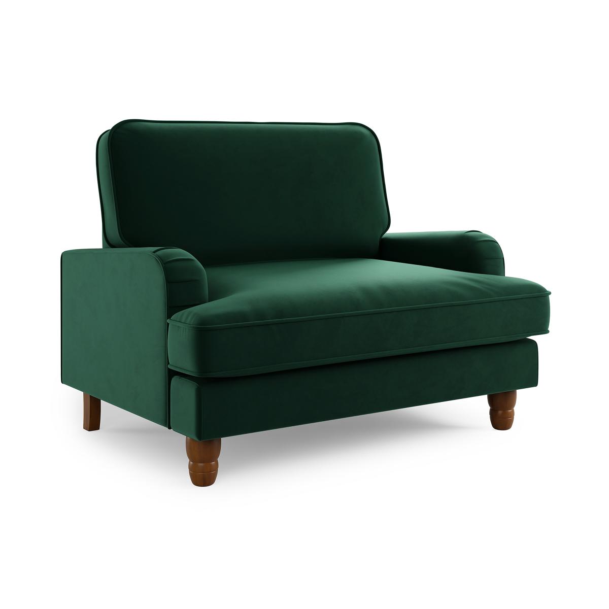 Beatrice Snuggle Sofa, Matte Velvet Bottle Green – image 5