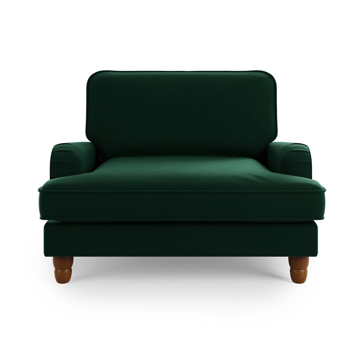 Beatrice Snuggle Sofa, Matte Velvet Bottle Green – image 6