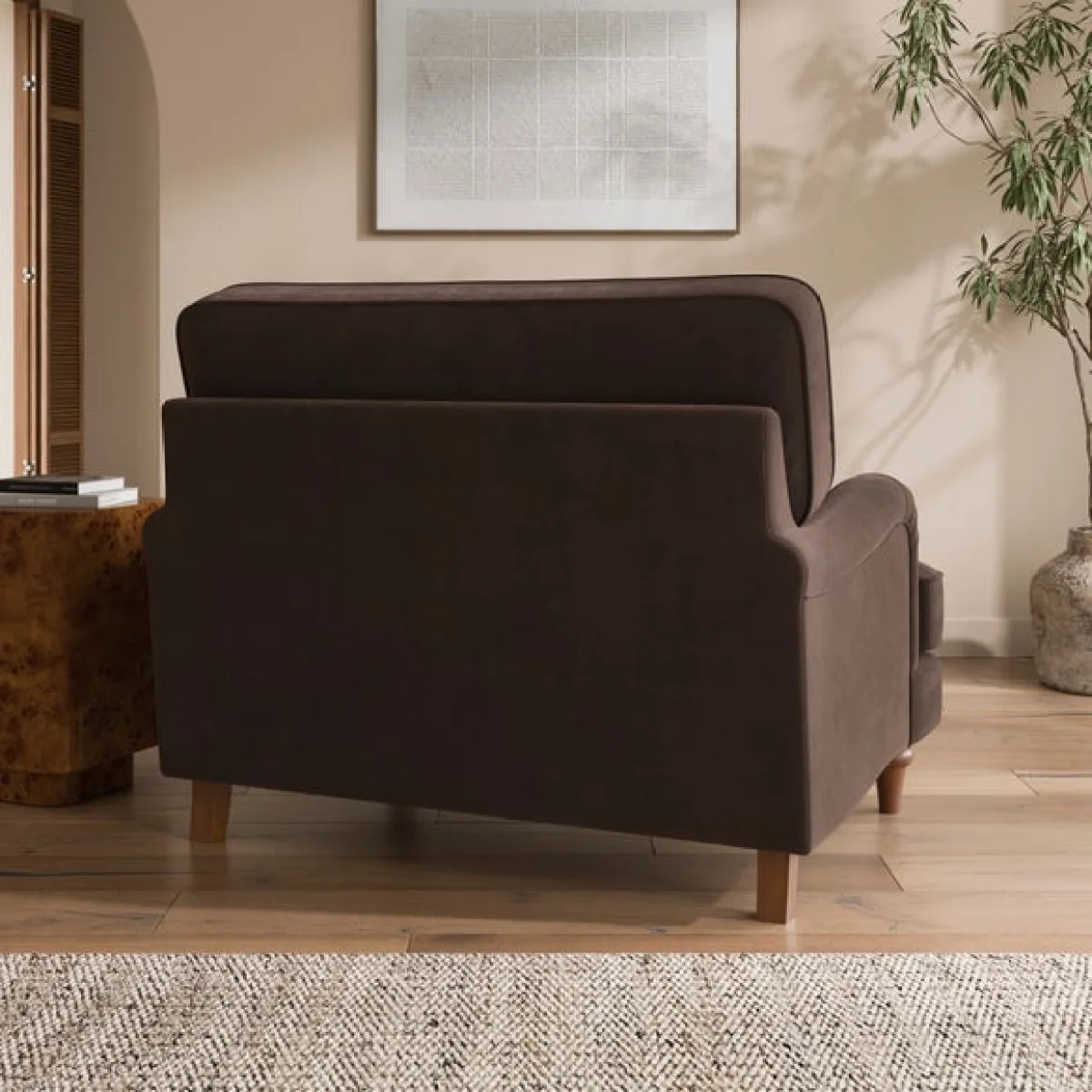 Beatrice II Velvet Snuggle Chair – image 2