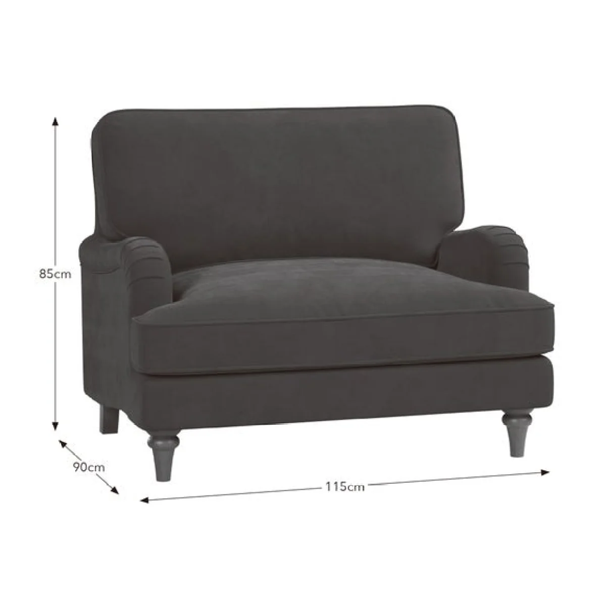Beatrice II Velvet Snuggle Chair – image 9