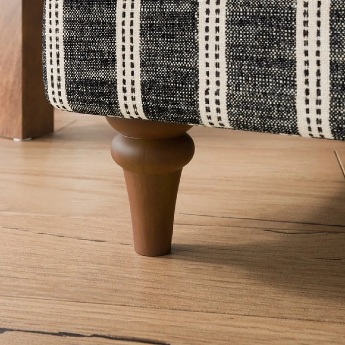Beatrice II Texture Ticking Stripe Snuggle Chair – image 5