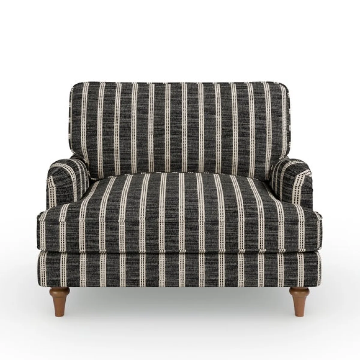 Beatrice II Texture Ticking Stripe Snuggle Chair – image 7
