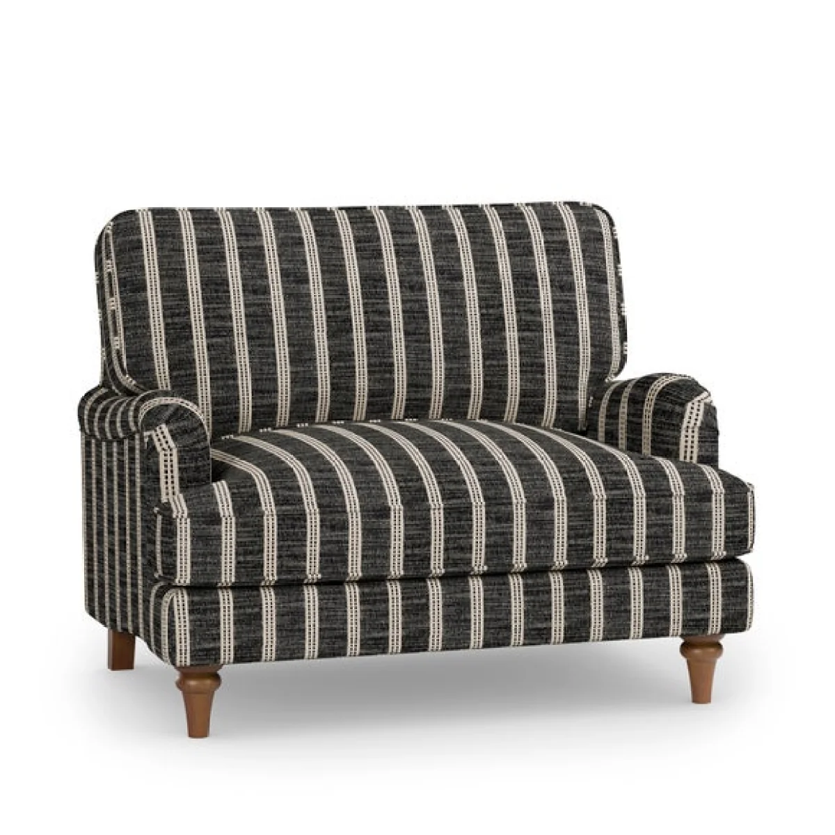 Beatrice II Texture Ticking Stripe Snuggle Chair – image 8