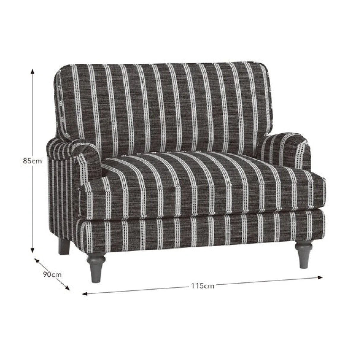 Beatrice II Texture Ticking Stripe Snuggle Chair – image 9