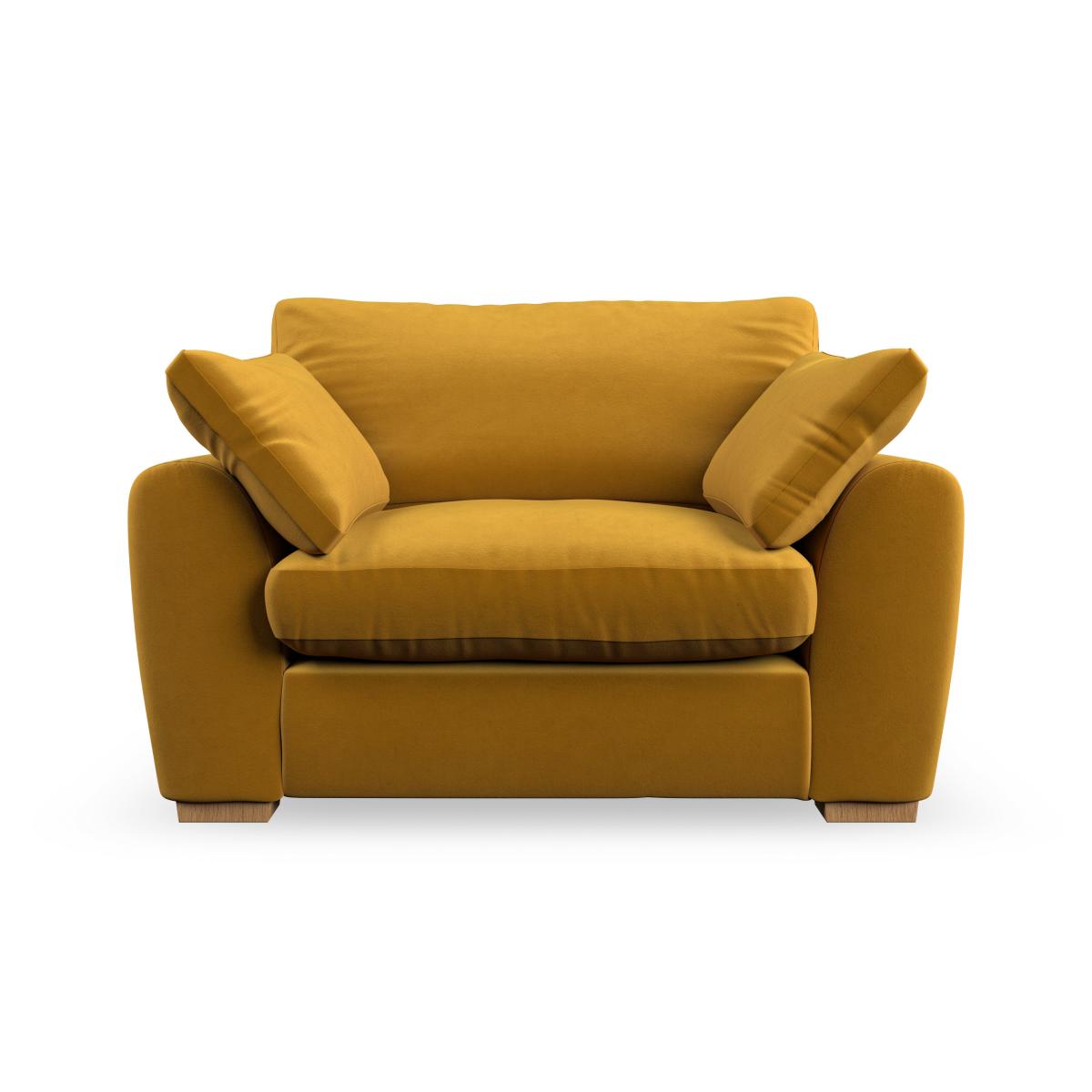 Madison Snuggle Chair House Velvet Amber Gold – image 4