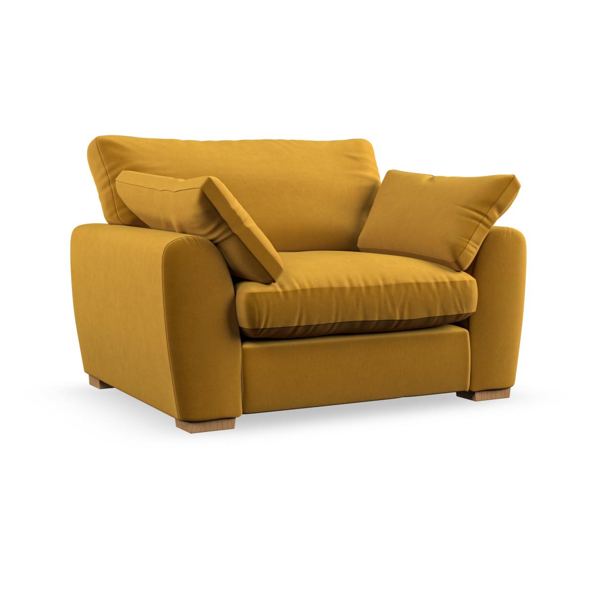 Madison Snuggle Chair House Velvet Amber Gold – image 5