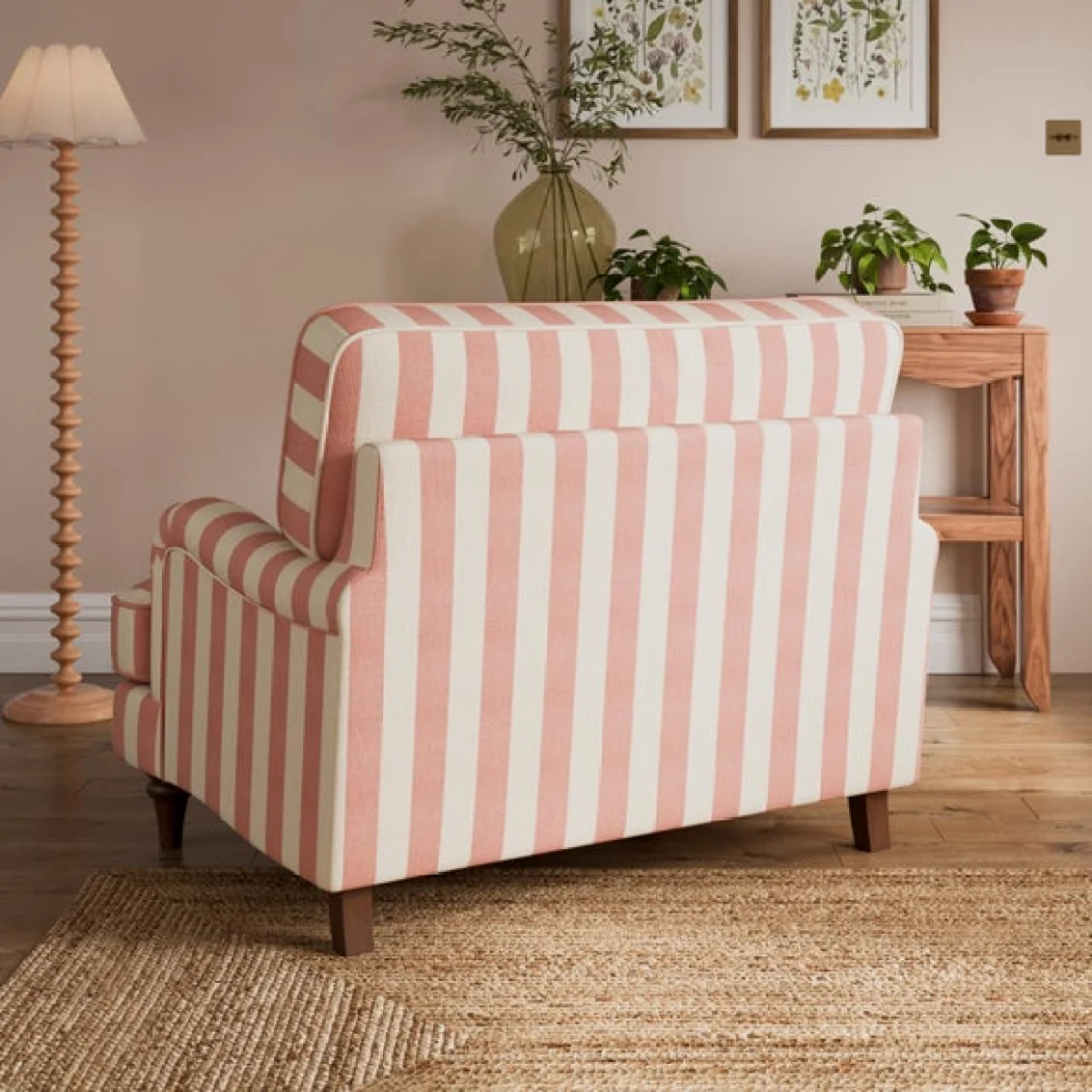 Beatrice II Woven Stripe Snuggle Chair – image 2