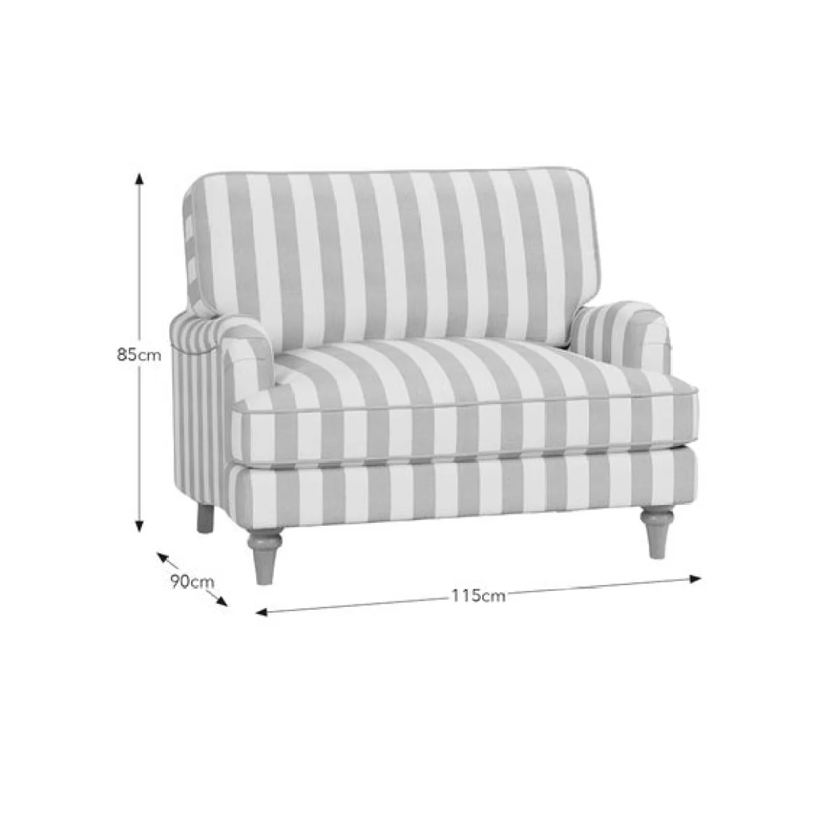 Beatrice II Woven Stripe Snuggle Chair – image 9