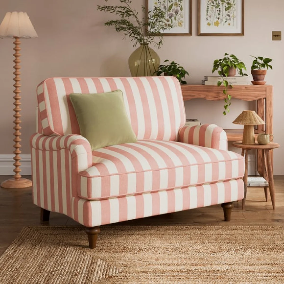 Beatrice II Woven Stripe Snuggle Chair – image 1