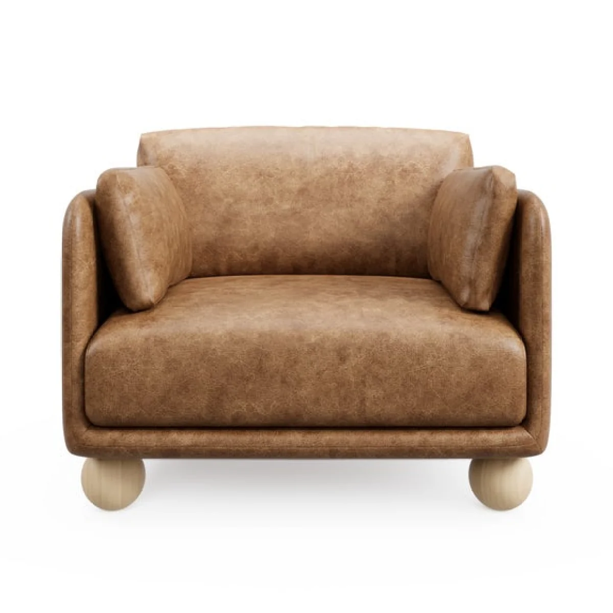 Armitage Soft Faux Leather Snuggle Chair with Ball Feet – image 6