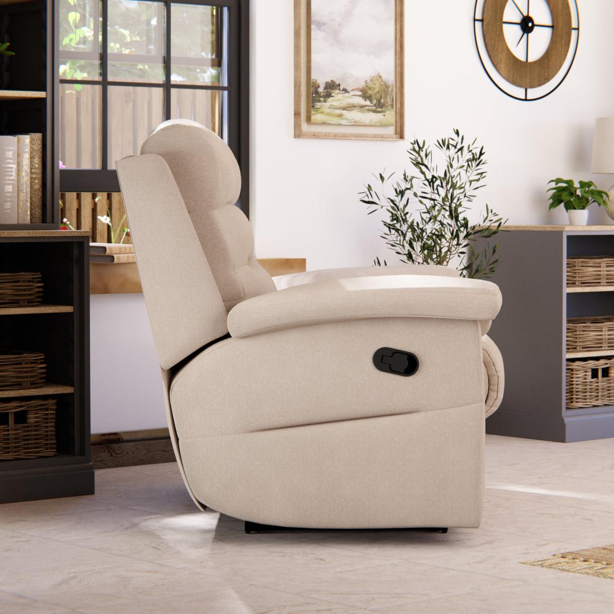 Lulworth Manual Recliner Snuggle Sofa Sand – image 4