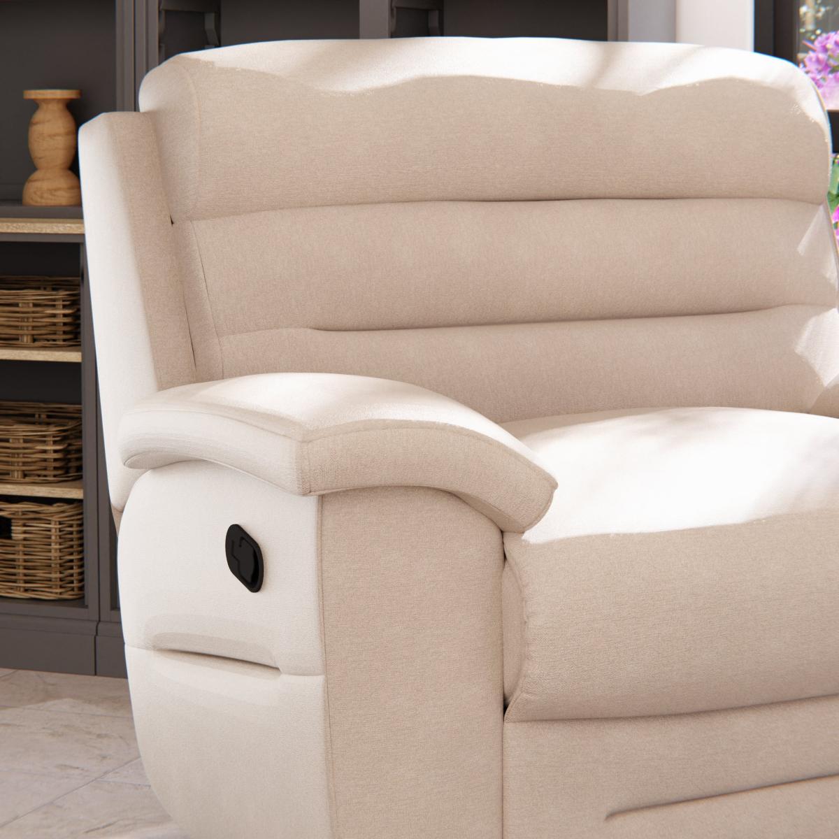 Lulworth Manual Recliner Snuggle Sofa Sand – image 6