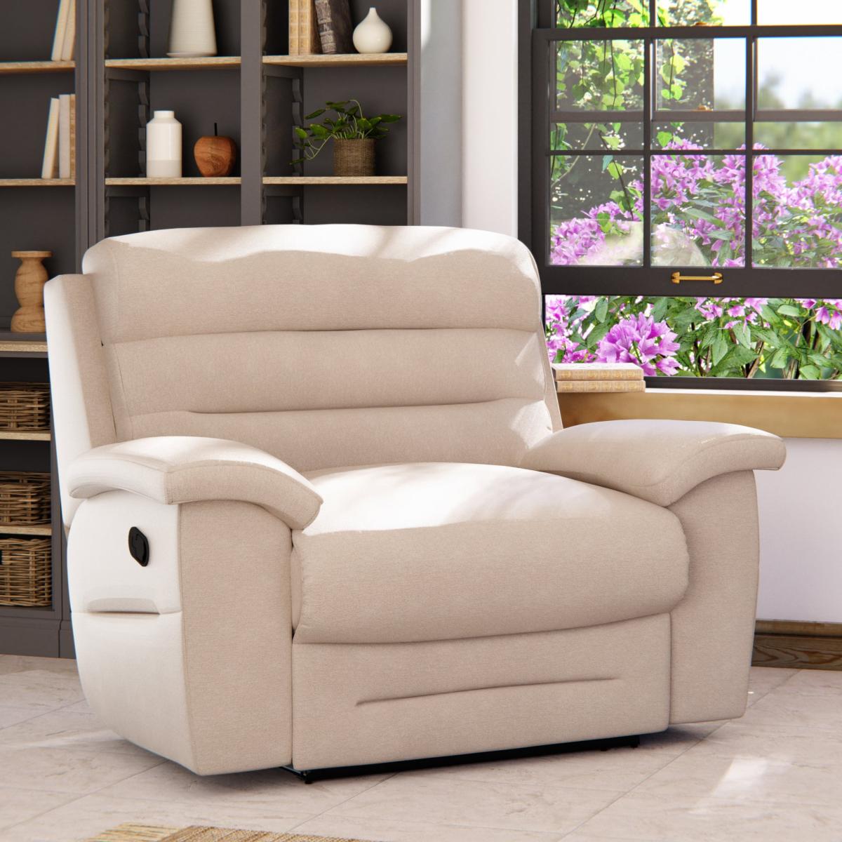 Lulworth Manual Recliner Snuggle Sofa Sand – image 1