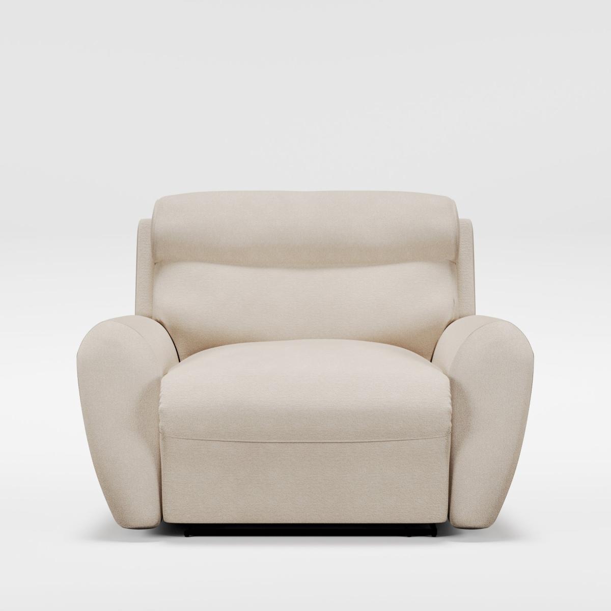 Wareham Manual Recliner Snuggle Sofa Chenille Sand – image 9