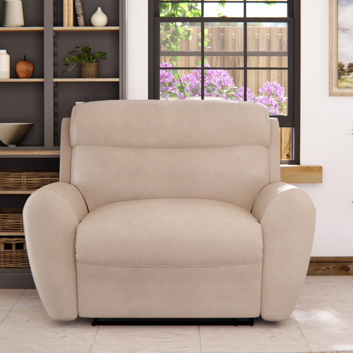Wareham Power Recliner Snuggle Sofa Chenille Sand – image 3