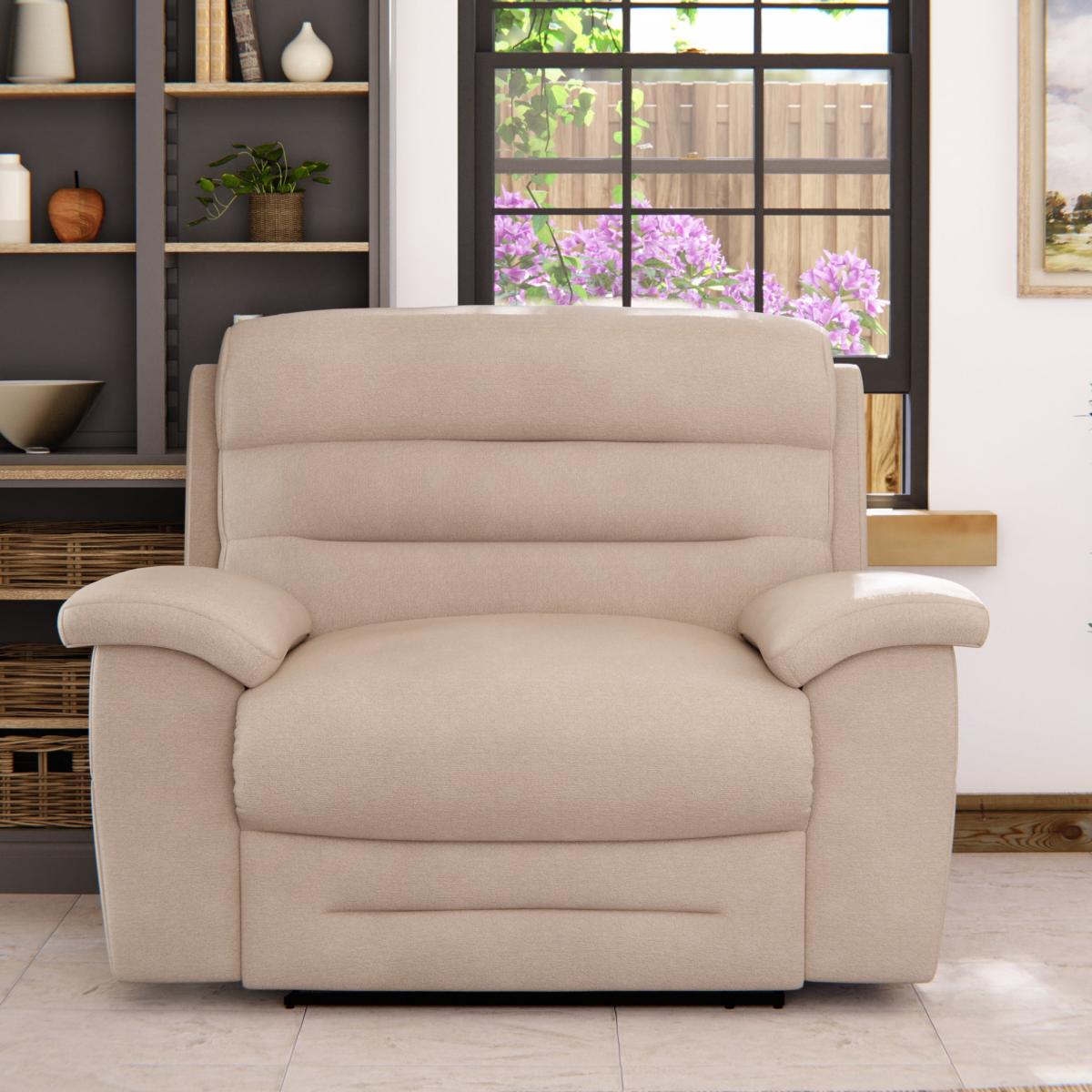 Lulworth Power Recliner Snuggle Sofa Chenille Sand – image 3